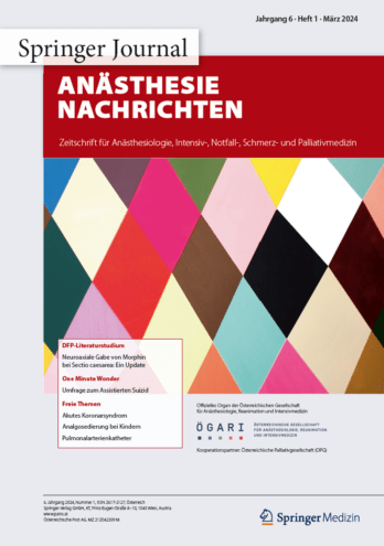 Cover Anästhesie Nachrichten 1/24