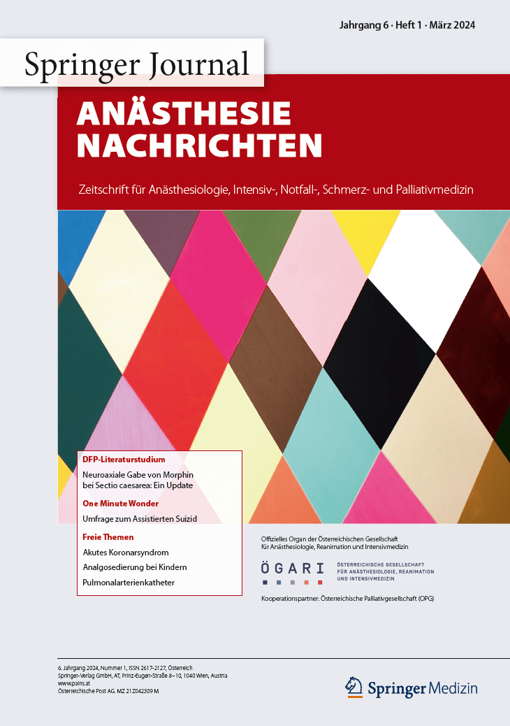 Cover Anästhesie Nachrichten 1/24