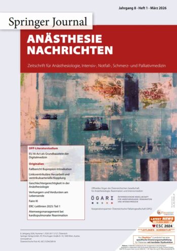 Cover Anästhesie Nachrichten 1/26