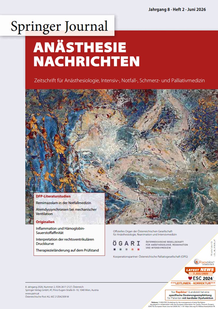 Cover Anästhesie Nachrichten 2/26