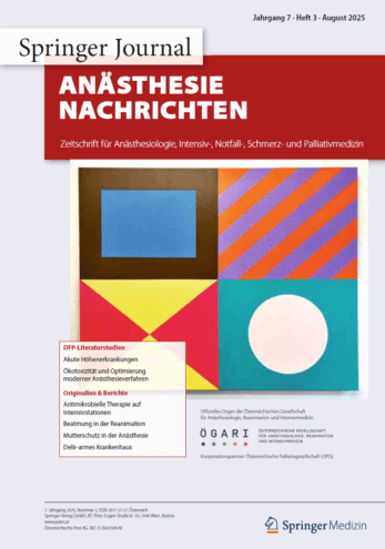 Cover Anästhesie Nachrichten 3/25