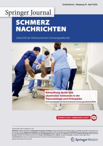 Cover ÖSG-Positionspapier Behandlung akuter und chronischer Schmerzen in der Traumatologie und Orthopädie