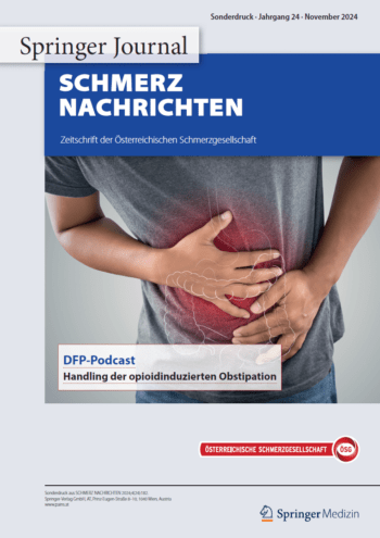 Cover Sonderdruck Schmerz Nachrichten zu DFP-Podcast OIC