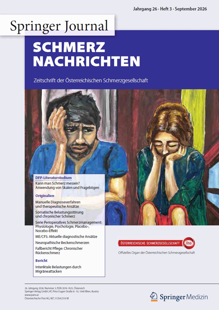 Cover Schmerz Nachrichten 3/26