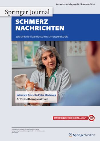 Cover zum Schmerz Nachrichten Sonderdruck 4/24 zu Interview Machacek