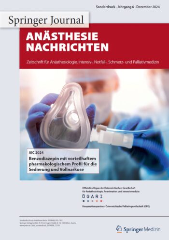 Cover Sonderdruck Anästhesie Nachrichten zu AIC 2024