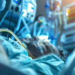 icu patient sleeping in bed