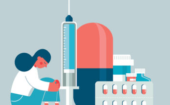 Drug Side Effects - young women (illustration)